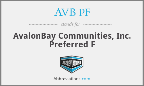 What does AVB PF stand for?